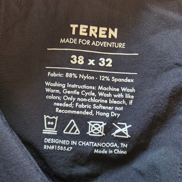Teren Designs Black Pants 38x32 Lightweight Traveler Hiking Pants - Picture 3 of 12